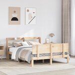 vidaXL Cadre de lit avec tête de lit sans matelas 160x200 cm