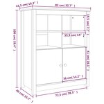 vidaXL Buffet 83x41 5x100 cm Bois massif de pin