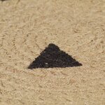 vidaXL Tapis fait à la main Jute avec imprimé à triangles 120 cm