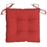 vidaXL Coussins de chaise lot de 4 rouge 40x40x7 cm tissu oxford