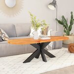 vidaXL Dessus de table 110x40x2 5 cm ovale bois massif d'acacia