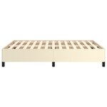 vidaXL Cadre de lit Crème 140x190 cm Similicuir