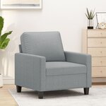 vidaXL Fauteuil Gris clair 60 cm Tissu