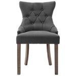 vidaXL Chaises à manger lot de 2 gris tissu