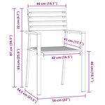 Chaises de jardin empilables vidaXL 8 Pièces 54.5x56x89 cm Bois massif d'acacia