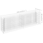 vidaXL Lit surélevé à gabion Acier galvanisé 180x30x60 cm