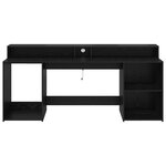vidaXL Bureau Chêne noir 200x55x91 cm Bois d'ingénierie