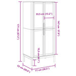 vidaXL Garde-robe FLORO cire marron 77x53x171 cm bois massif de pin