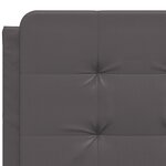 vidaXL Cadre de lit avec tête de lit Gris 140x200 cm Similicuir