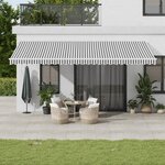 vidaXL Auvent rétractable automatique anthracite et blanc 600x350 cm