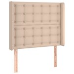 vidaXL Tête de lit avec oreilles Cappuccino 103x16x118/128 cm