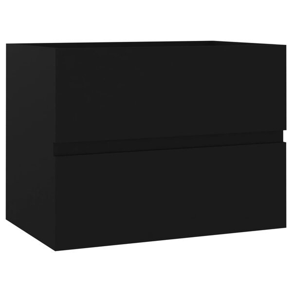 vidaXL Armoire d'évier Noir 60x38 5x45 cm Aggloméré