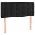vidaXL Sommier à lattes de lit avec matelas et LED Noir 90x190 cm