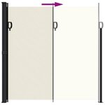 vidaXL Auvent latéral rétractable crème 200x300 cm
