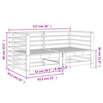 vidaXL Canapés d'angle de jardin 2 Pièces bois massif douglas