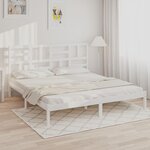 vidaXL Cadre de lit Blanc Bois massif 200x200 cm