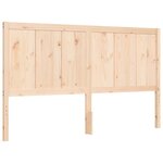 vidaXL Cadre de lit avec tête de lit 160x200 cm bois massif