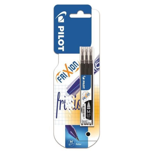 PILOT - Etui de 3 recharges Frixion Ball / Clicker Moyen - Encre noire