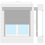 vidaXL Volet roulant aluminium 100x120 cm blanc