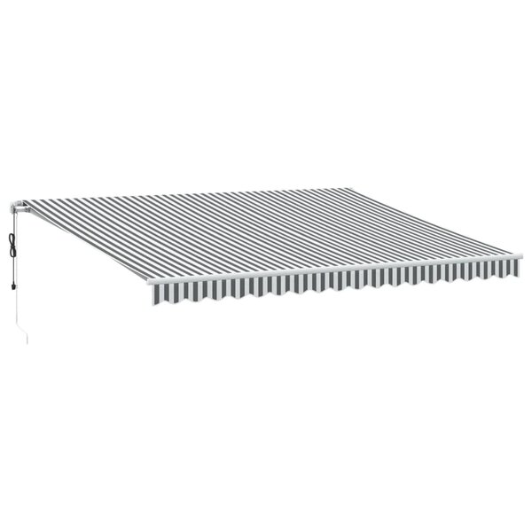 vidaXL Auvent rétractable automatique anthracite et blanc 450x300 cm