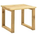 vidaXL Chaise longue de jardin avec table Bois de pin imprégné