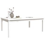 vidaXL Table de jardin blanc 121x82 5x45 cm bois massif de pin