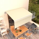 vidaXL Auvent rétractable automatique avec store 3 5x2 5 m Crème