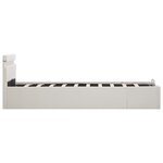 vidaXL Cadre de lit à rangement avec LED blanc similicuir 100x200 cm