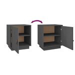vidaXL Tables de chevet 2 Pièces Gris 40x34x45 cm Bois de pin massif