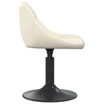 vidaXL Tabouret de bar Crème Velours