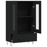 vidaXL Buffet haut noir 69 5x31x115 cm bois d'ingénierie