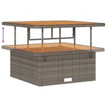 Ensemble de Canapés de Jardin 11 Pièces avec Coussins Gris Rattan Poly Acacia