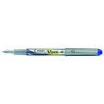 Stylo plume Jetable V-Pen SILVER Pointe Moyenne Bleu PILOT