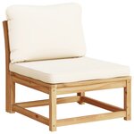 vidaXL Salon de jardin avec coussins 7 Pièces bois massif d'acacia
