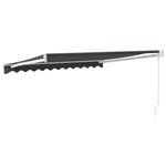 vidaXL Auvent rétractable anthracite 3 5x2 5 m tissu et aluminium