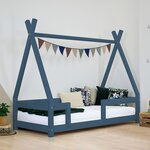 Lit cabane enfant NAKANA 90 x 160 bleu marine