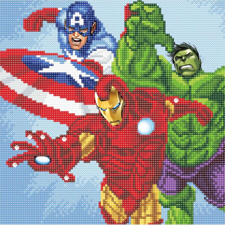 MARVEL Super-héros tableau à diamanter 30x30cm Crystal Art