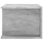 vidaXL Meuble TV avec lumières LED gris béton 90x39x30 cm