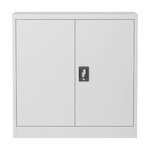 Armoire de bureau casier de bureau meuble de rangement pour salon bureau chambre atelier acier laqué 90 x 40 x 90 cm gris clair 03_0006321