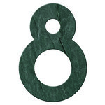 Numéro 8 - Numéro adhésif pour boîtes aux lettres- Pierre véritable 50 mm  Malachite