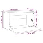 vidaXL Armoire murale Blanc 60x30x35 cm Bois de pin massif