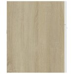 vidaXL Ensemble de meubles de bain 2 Pièces Blanc/chêne sonoma Aggloméré
