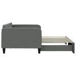 vidaXL Lit de jour avec lit gigogne gris foncé 90x190 cm tissu