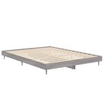 vidaXL Cadre de lit sonoma gris 135x190 cm bois d'ingénierie