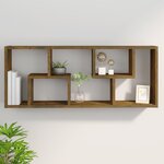 vidaXL Étagère murale Chêne fumé 36x16x90 cm Bois d'ingénierie