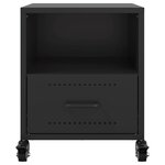 vidaXL Table de chevet noir 36x39x43 5 cm acier