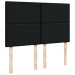 vidaXL Sommier à lattes de lit avec matelas Noir 140x200 cm Velours
