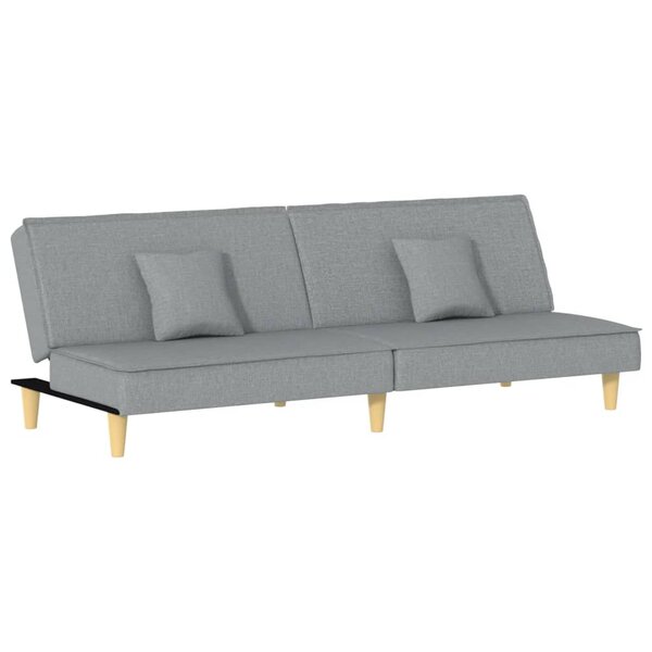 vidaXL Canapé-lit à gris clair tissu