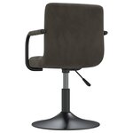 vidaXL Chaises pivotantes à manger lot de 6 gris foncé velours
