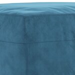 vidaXL Ensemble de canapés 3 Pièces avec coussins Bleu Velours